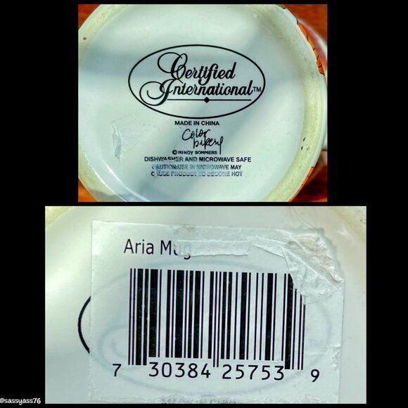 ▪️NWOT▪️CERTIFIED INTERNATIONAL▪️Set of 6 Floral ARIA Ceramic Mugs - Picture 4 of 4